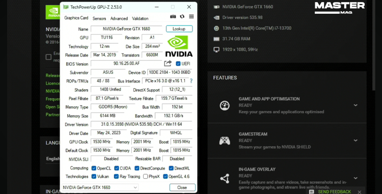 بررسی کارت گرافیک gtx 1660