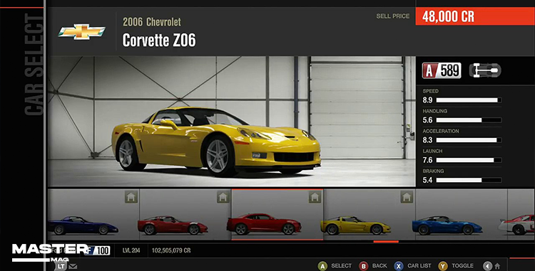 انتخاب ماشین Forza motorsport 4